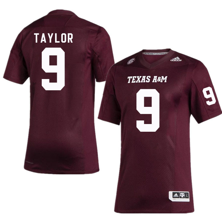 Men #9 Bobby Taylor Texas A&M Aggies College Football Jerseys Stitched Sale-Maroon - Click Image to Close
